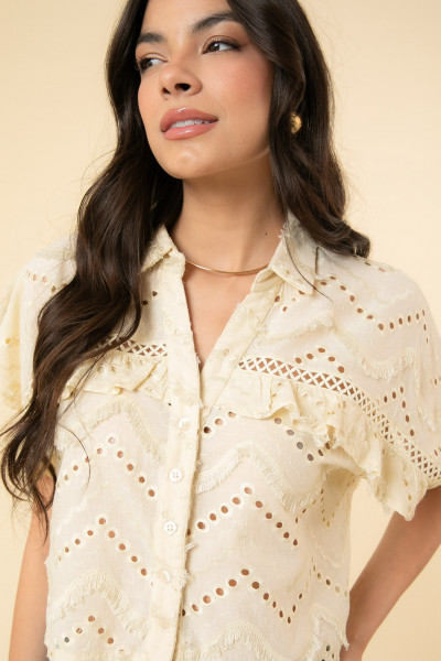 Camisa Betina Cotton Champagne