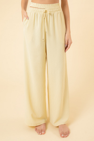Calça Cós Assimétrico Ayla Amarelo
