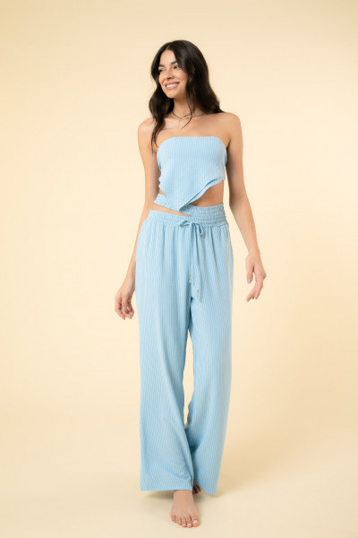 Calça Cós Assimétrico Ayla Azul