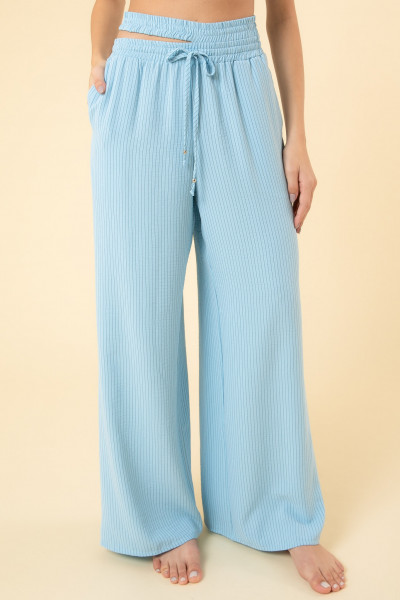 Calça Cós Assimétrico Ayla Azul