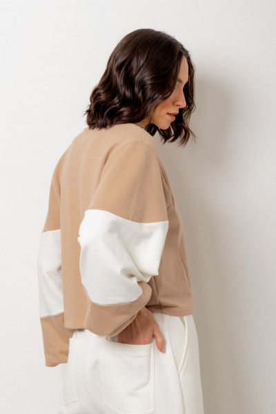 Blusa Anne Moletom Bege