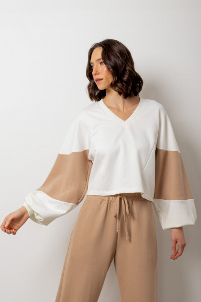 Blusa Anne Moletom Off White 