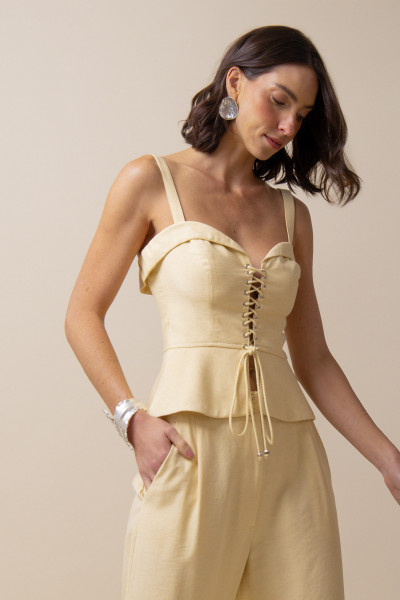 Regata Corset Nice Amarelo