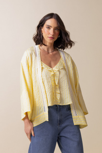 Kimono Paris Amarelo