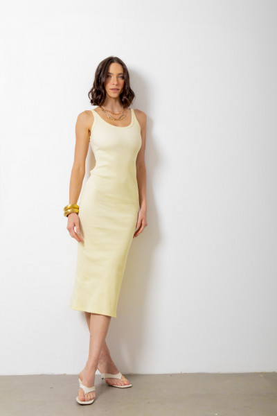 Vestido Ayla Canelado Manteiga