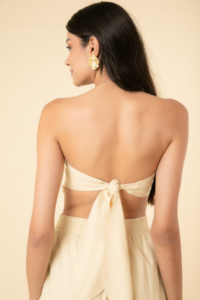 Top Lenço Jasmin Amarelo