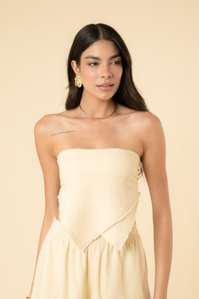 Top Lenço Jasmin Amarelo