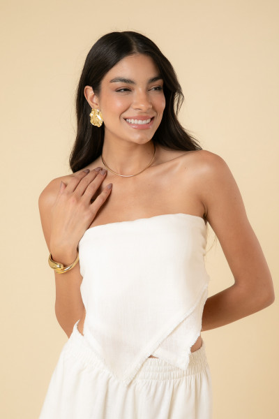 Top Lenço Jasmin Off White