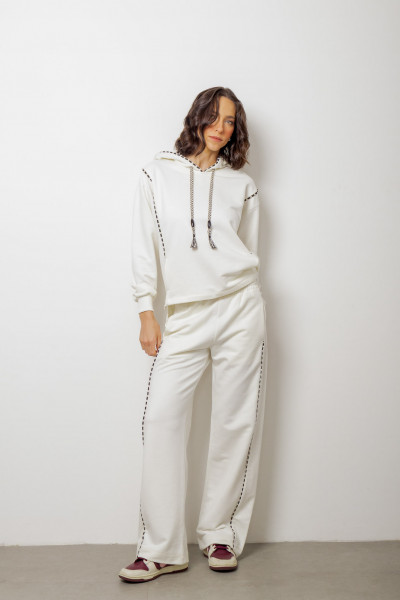 Calça Clara Moletom Off White 