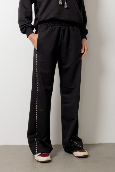 Calça Clara Moletom Preto