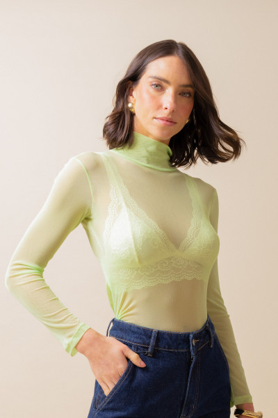 Blusa Kyara Tule Soft Verde