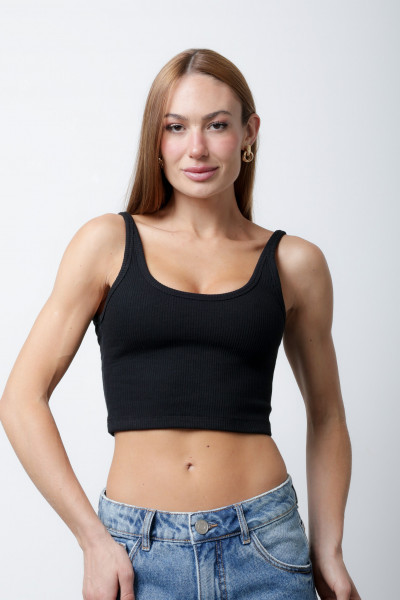 Cropped Darla Canelado Preto