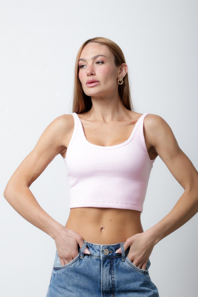 Cropped Darla Canelado Rosa