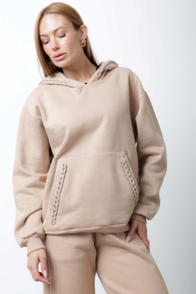 Blusa Sasha Moletom Caqui