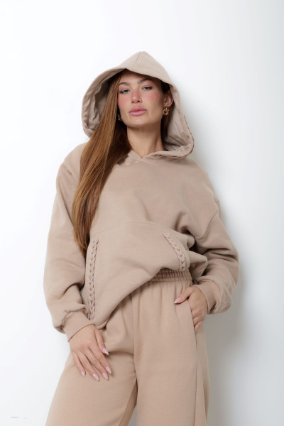 Blusa Sasha Moletom Caqui