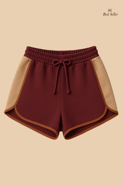 Shorts Moletom Cozy Vinho