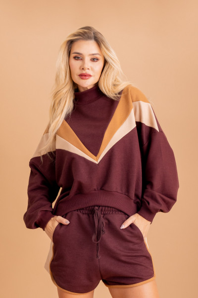 Shorts Moletom Cozy Marrom