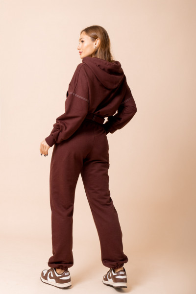 Calça De Moletom Básica Marrom