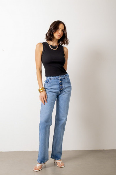 Calça Reta Jeans