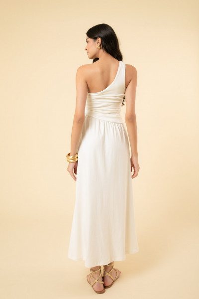 Vestido Sara Suedine Off White