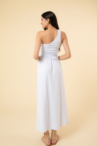 Vestido Sara Suedine Branco