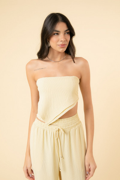 Top Bandana Ayla Amarelo