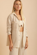 Camisa Listra Metrópolis Bege