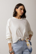 Blusa Cora Meia Malha Off White