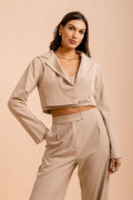 Blazer Cropped Nômade Areia 