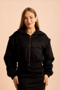 Jaqueta Bomber Velvet Preta