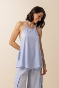 Blusa Amarração Lui Azul
