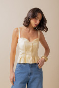 Blusa Babados Sand Amarela 