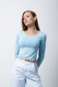Blusa Cléo Podrinha Azul