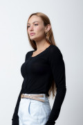 Blusa Cléo Podrinha Preta