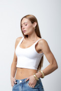 Cropped Darla Canelado Off White