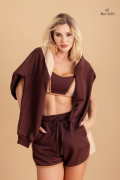 Regata Moletom Cozy Marrom