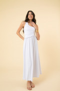 Vestido Sara Suedine Branco
