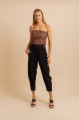 Blusa Sem Alças Tule Axis Marrom