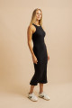 Vestido Longo Malha Track Preto