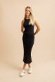 Vestido Longo Malha Track Preto