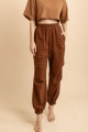 Calça Jogger Bordada Echo Marrom
