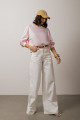 Blusa Cora Meia Malha Rosa