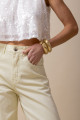 Calça Sarja Barrel Amarelo