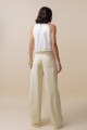 Calça Sarja Pallazzo Amarela
