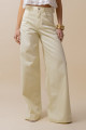 Calça Sarja Pallazzo Amarela
