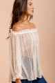 Bata Recortes Renda Lush Off White