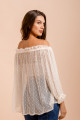 Bata Recortes Renda Lush Off White