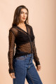 Camisa Franzida Charm Preto
