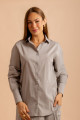 Camisa Recortes Grid Cinza