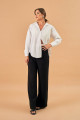 Camisa Recortes Grid Off White